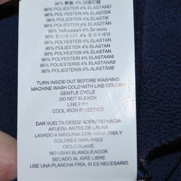 Michael Kors Silver Studded Navy Hi-low Top - L - Picture 10 of 12